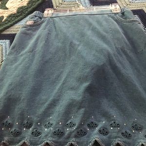 Quacker factory denim skirt